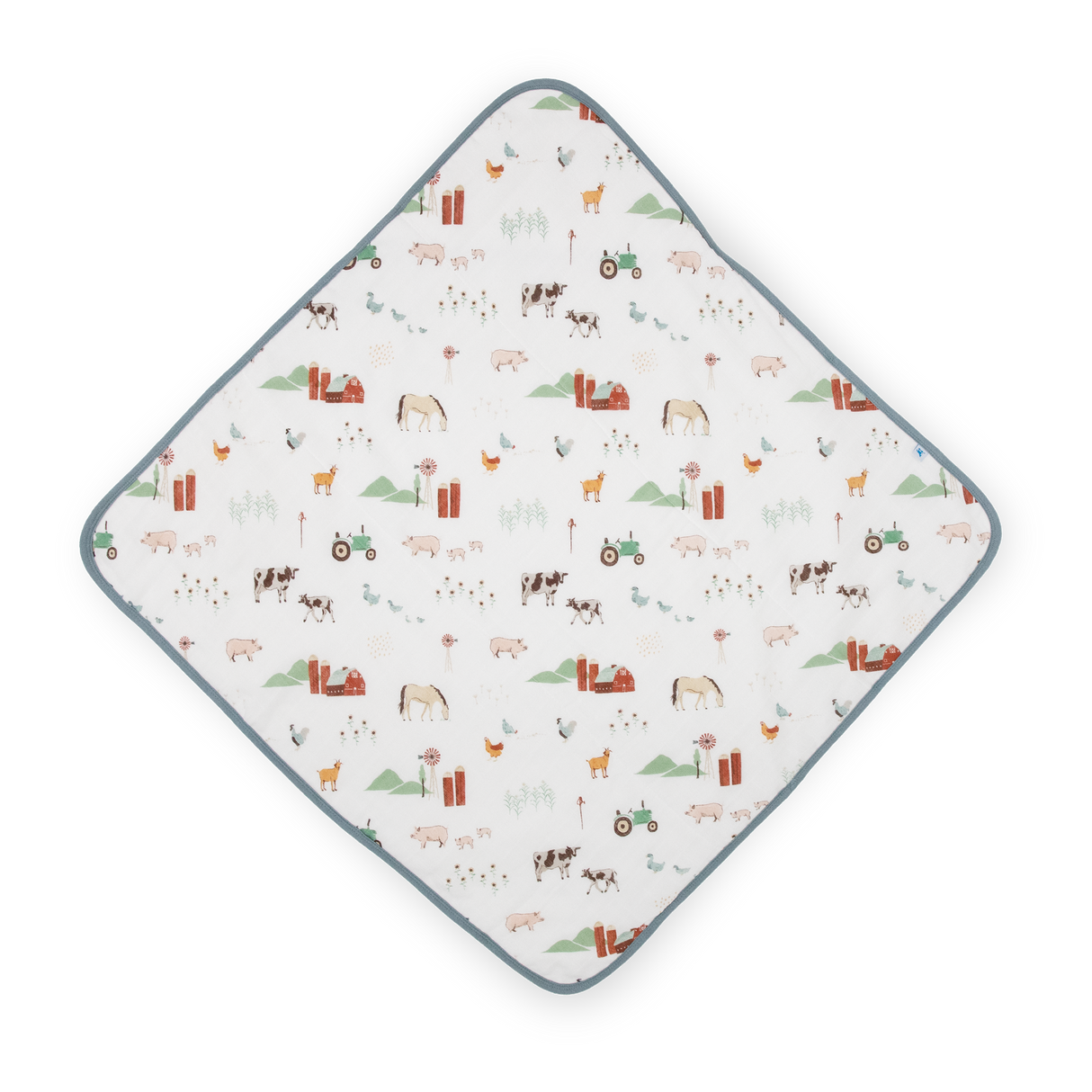 Infant Hooded Towel - Farmyard - HoneyBug 
