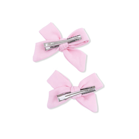 Solid Romance Rose  - 2 Pack Bow Clips