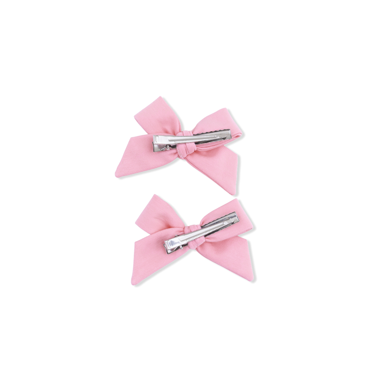 Solid Rose Elegance - 2 Pack Bow Clips