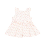 Square Neck Ruffle Tank and Bike Short - Vintage Mini Bows - HoneyBug 