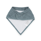 Cotton Muslin + Fleece Bandana Bib 4 Pack - Mauve Stripe - HoneyBug 