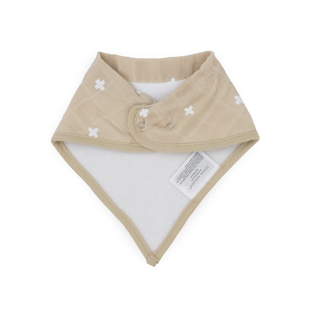 Cotton Muslin + Fleece Bandana Bib 4 Pack - Mauve Stripe - HoneyBug 