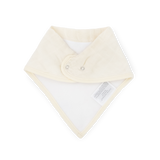Cotton Muslin + Fleece Bandana Bib 4 Pack - Taupe Cross - HoneyBug 