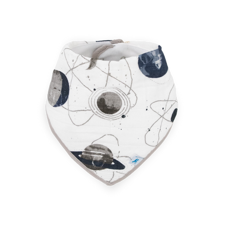 Cotton Muslin + Fleece Bandana Bib 4 Pack - Planetary - HoneyBug 