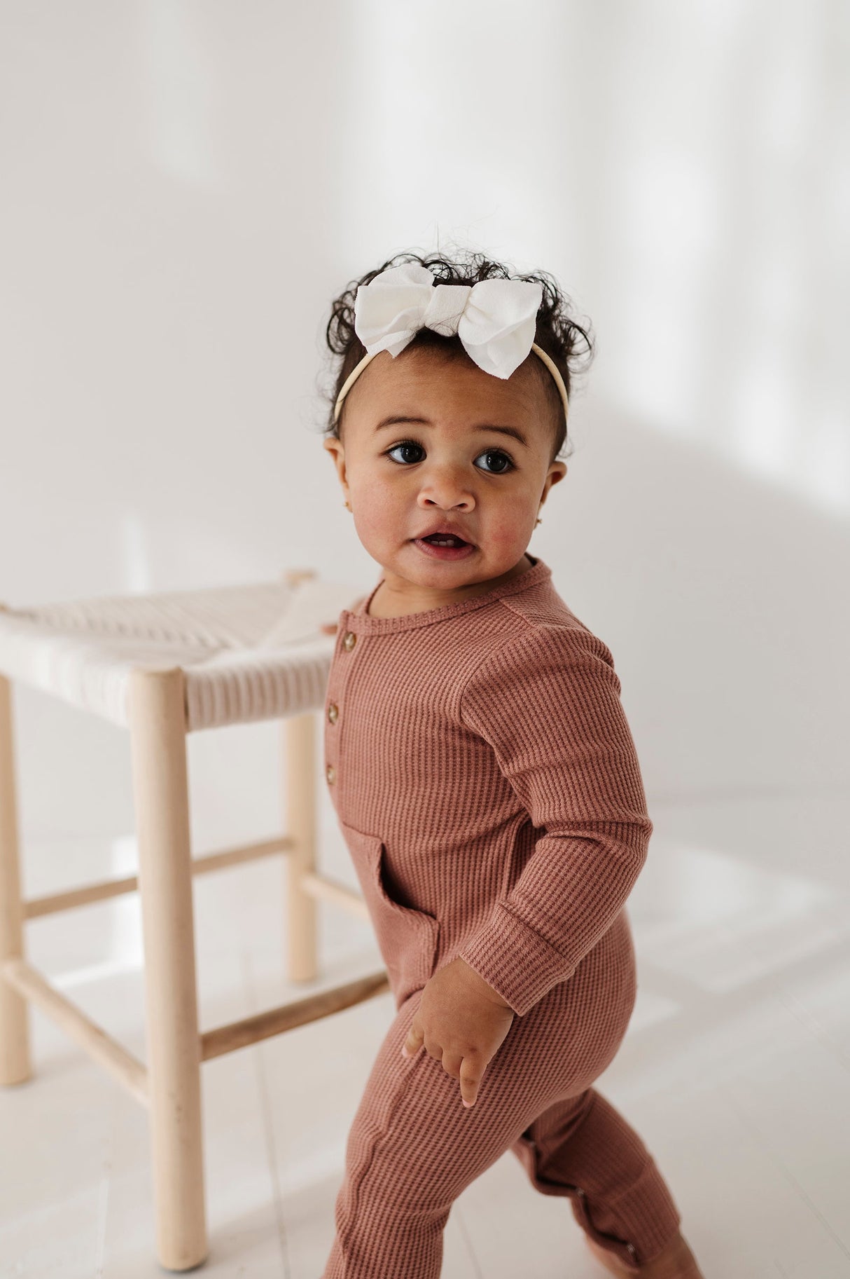 Waffle Romper - HoneyBug 