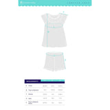 Ruched Tunic Set - Splashes on White - HoneyBug 
