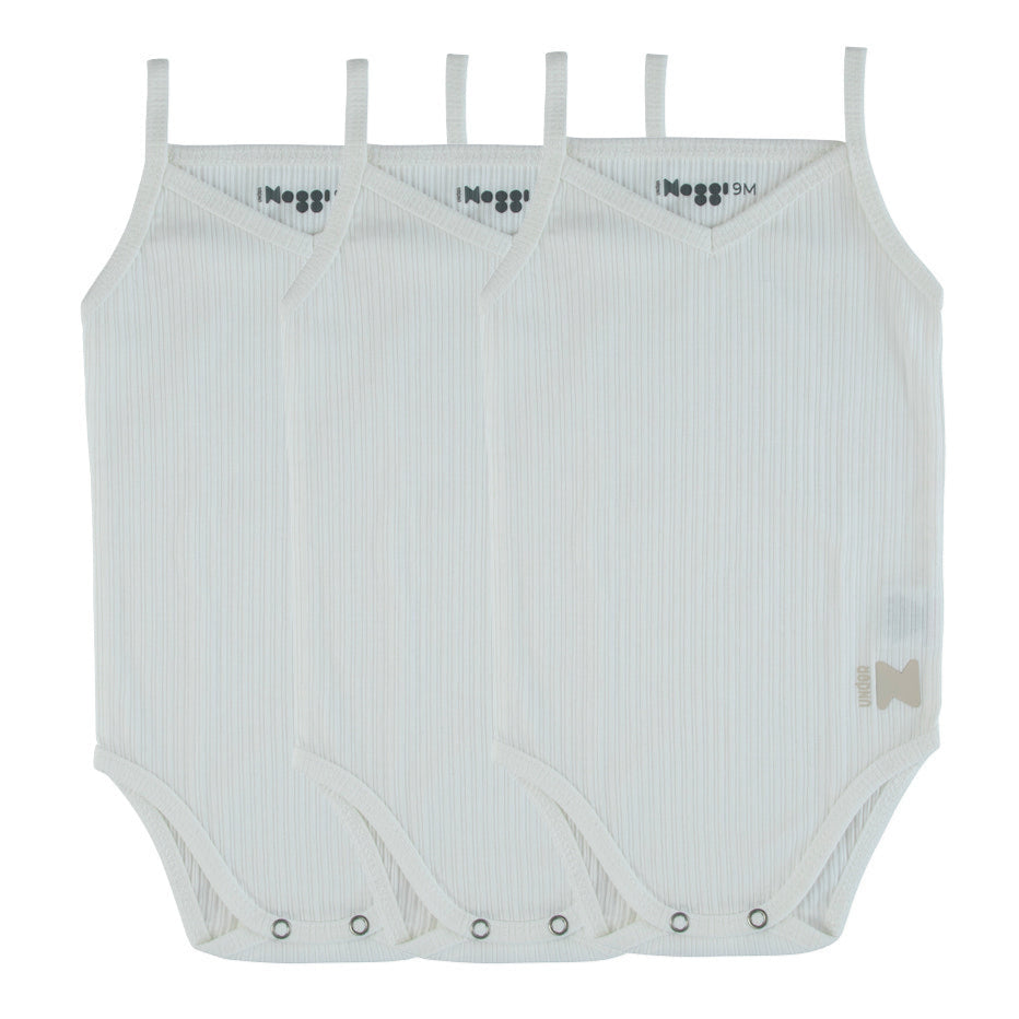 Ribbed White, Boy (Three Pack) - HoneyBug 