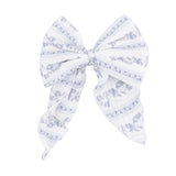 Kimberly Floral Stripe - Large Bow