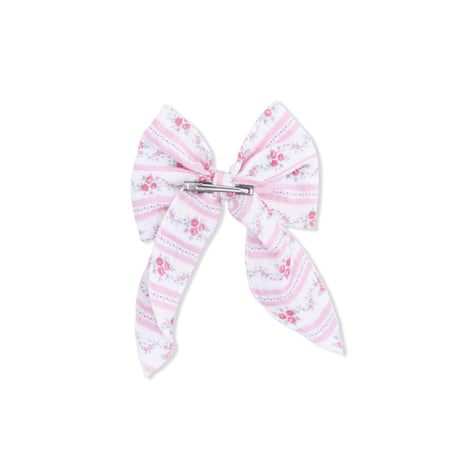 Winding Roses Stripe - Large Bow