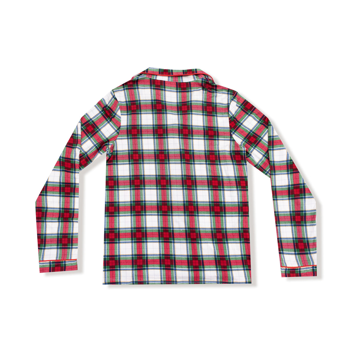 Holiday Plaid - Adult Long Sleeve Coat Style Pajama Top - HoneyBug 