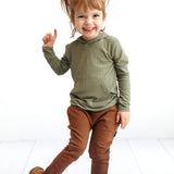 LONG SLEEVE HOODIE- Sage - HoneyBug 