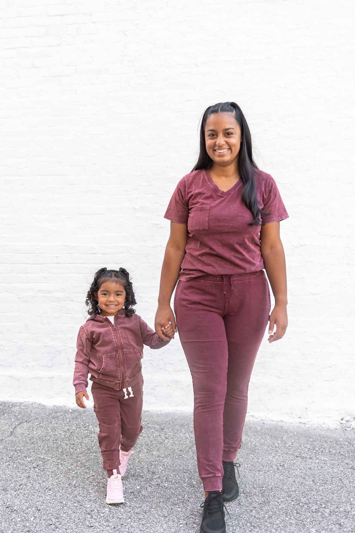 MAMA JOGGERS- Oxblood Snow Wash - HoneyBug 