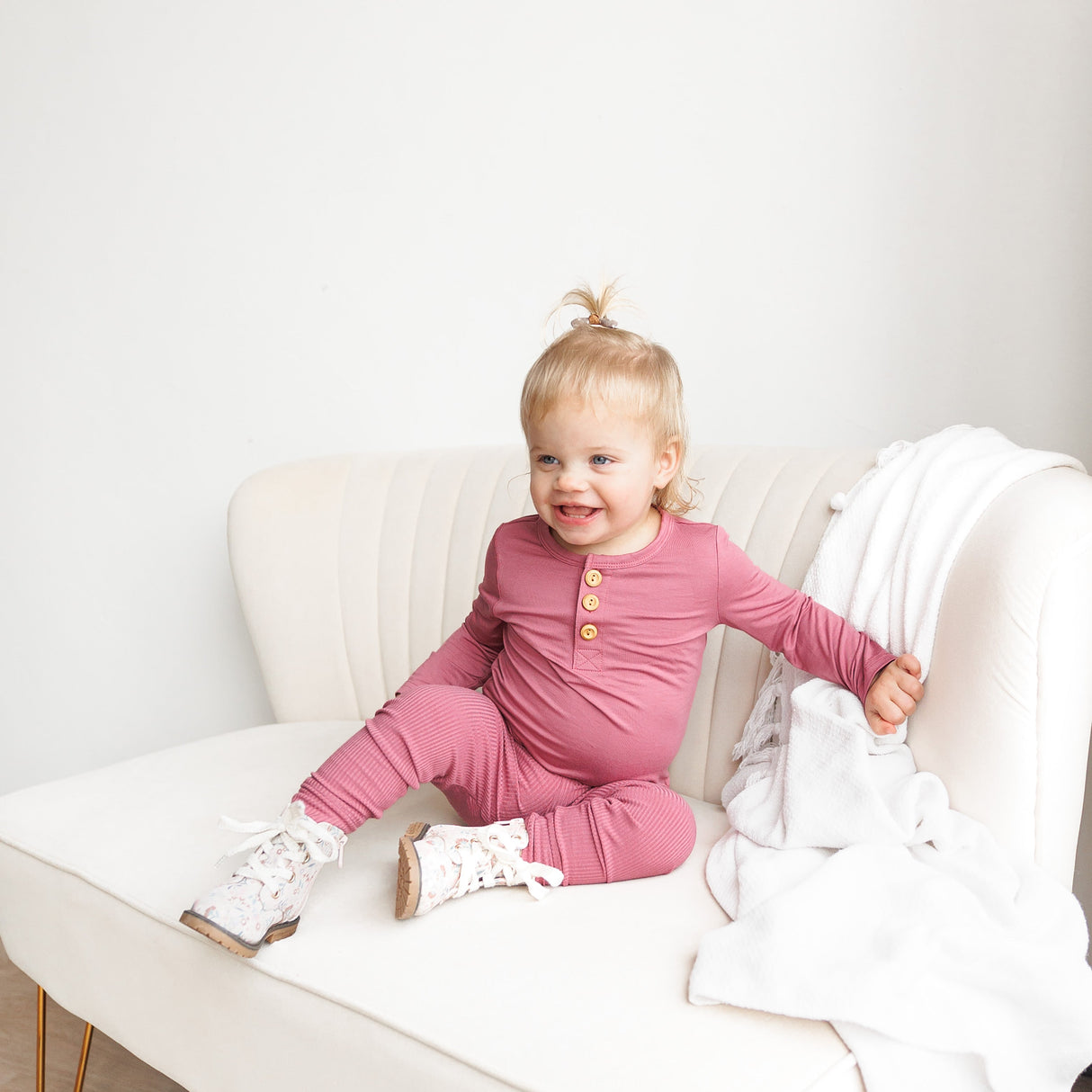 BAMBOO RIB LEGGINGS- Mauve - HoneyBug 