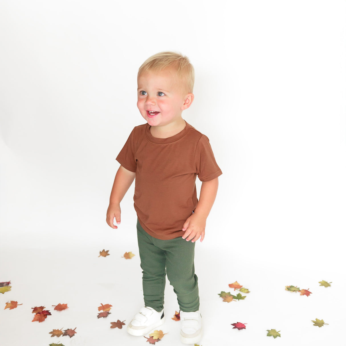 BAMBOO RIB LEGGINGS- Moss - HoneyBug 