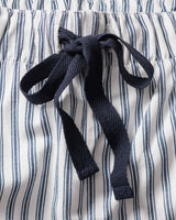 Men's Twill Pajama Short Set in Navy French Ticking - HoneyBug 