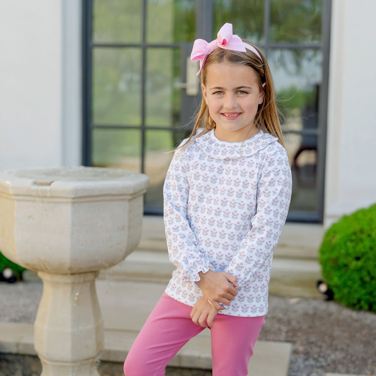 Lulu Girls' Legging Set - Berkshire Batik Floral - HoneyBug 