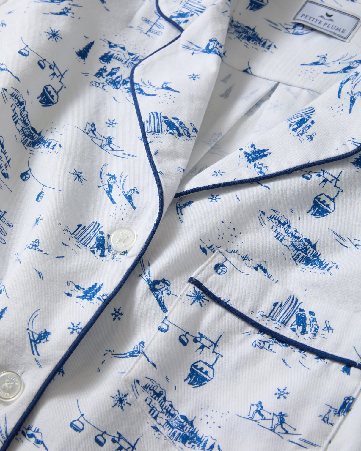 Women's Twill Nightshirt in Chalet Toile - HoneyBug 