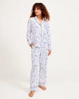 Women's Twill Pajama Set in Chalet Toile - HoneyBug 