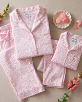 Women's Twill Pajama Set in Sweethearts