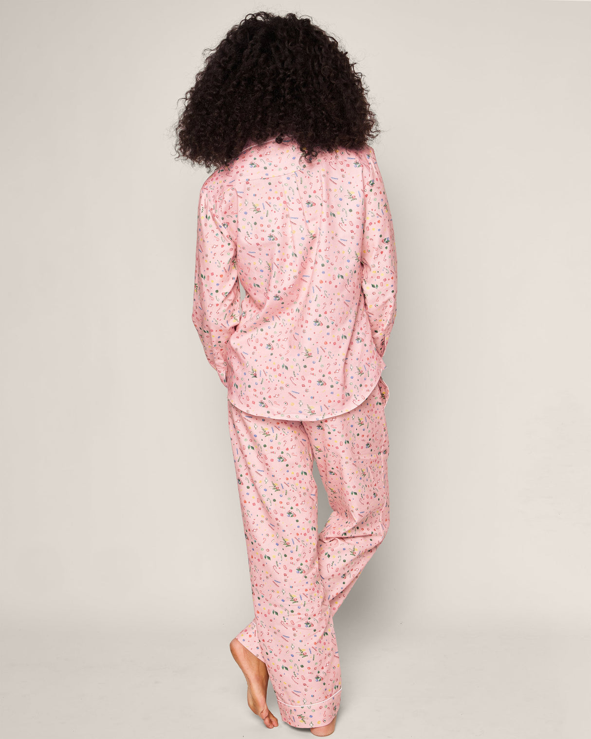 Women's Twill Pajama Set in Vintage Sweets - HoneyBug 