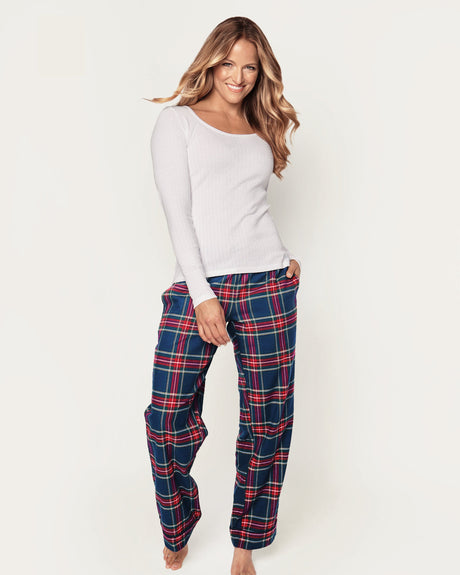Women's Brushed Twill Pants in Windsor Tartan - HoneyBug 
