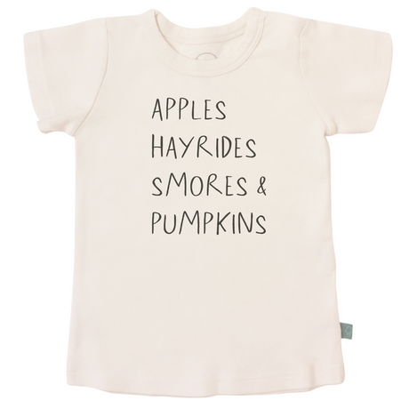 graphic tee | apples hayrides smores - HoneyBug 