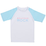 Lt Blue Sleeve Sustainable SS Rash Top - HoneyBug 