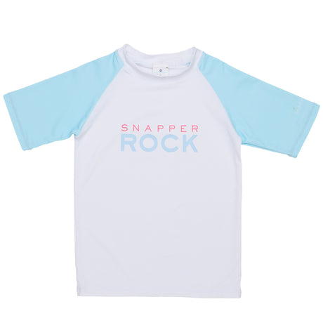 Lt Blue Sleeve Sustainable SS Rash Top - HoneyBug 