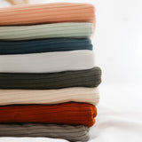 Peony Ribbed Stretch Swaddle