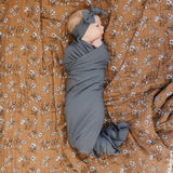Charcoal Bamboo Head Wrap - HoneyBug 