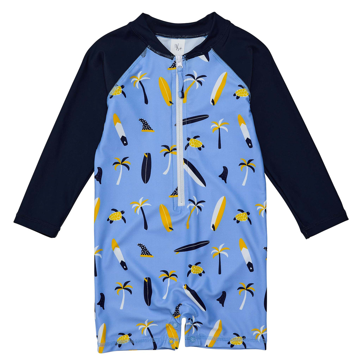 Turtle Break LS Sunsuit - HoneyBug 