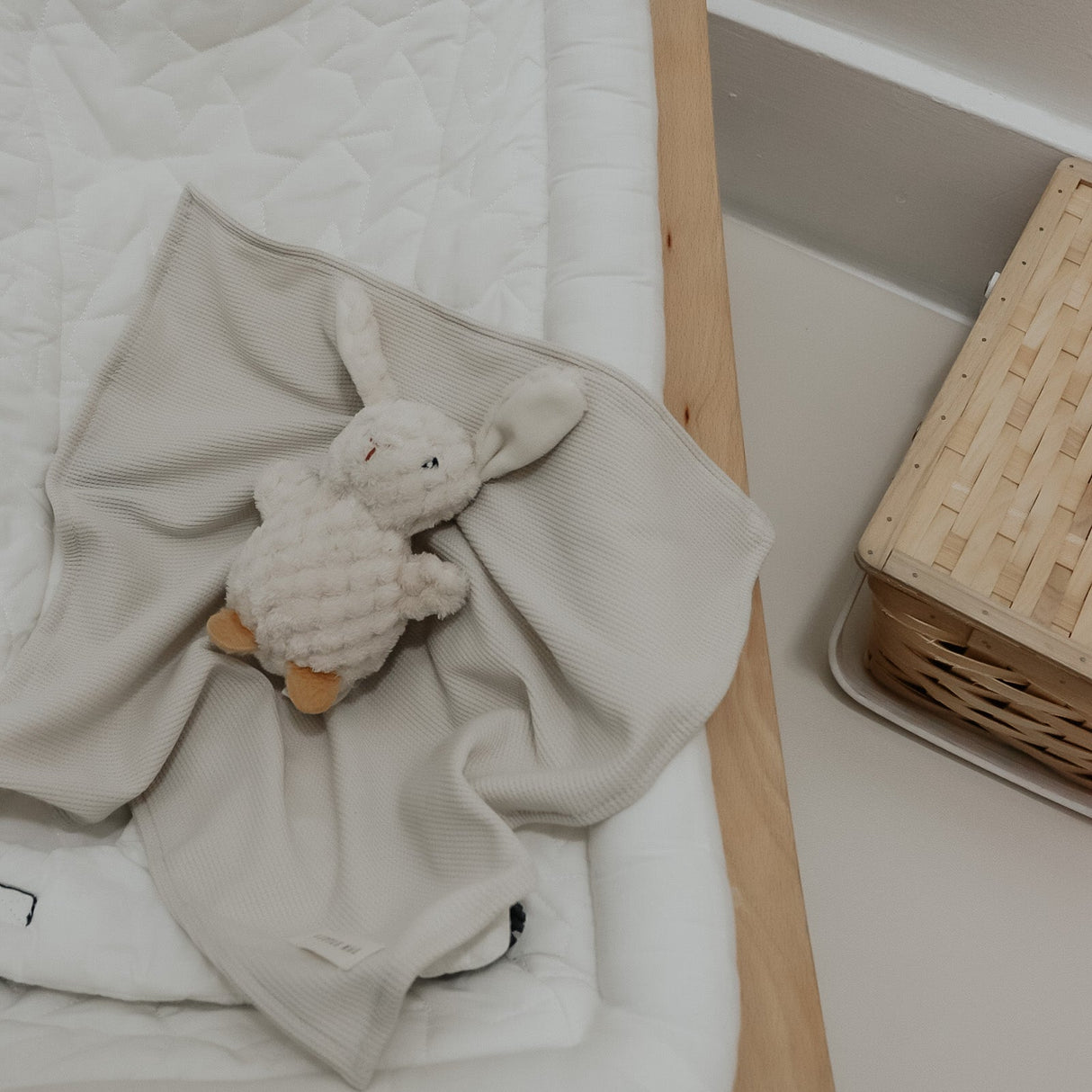 Coco Ivory Waffle Knit Blanket