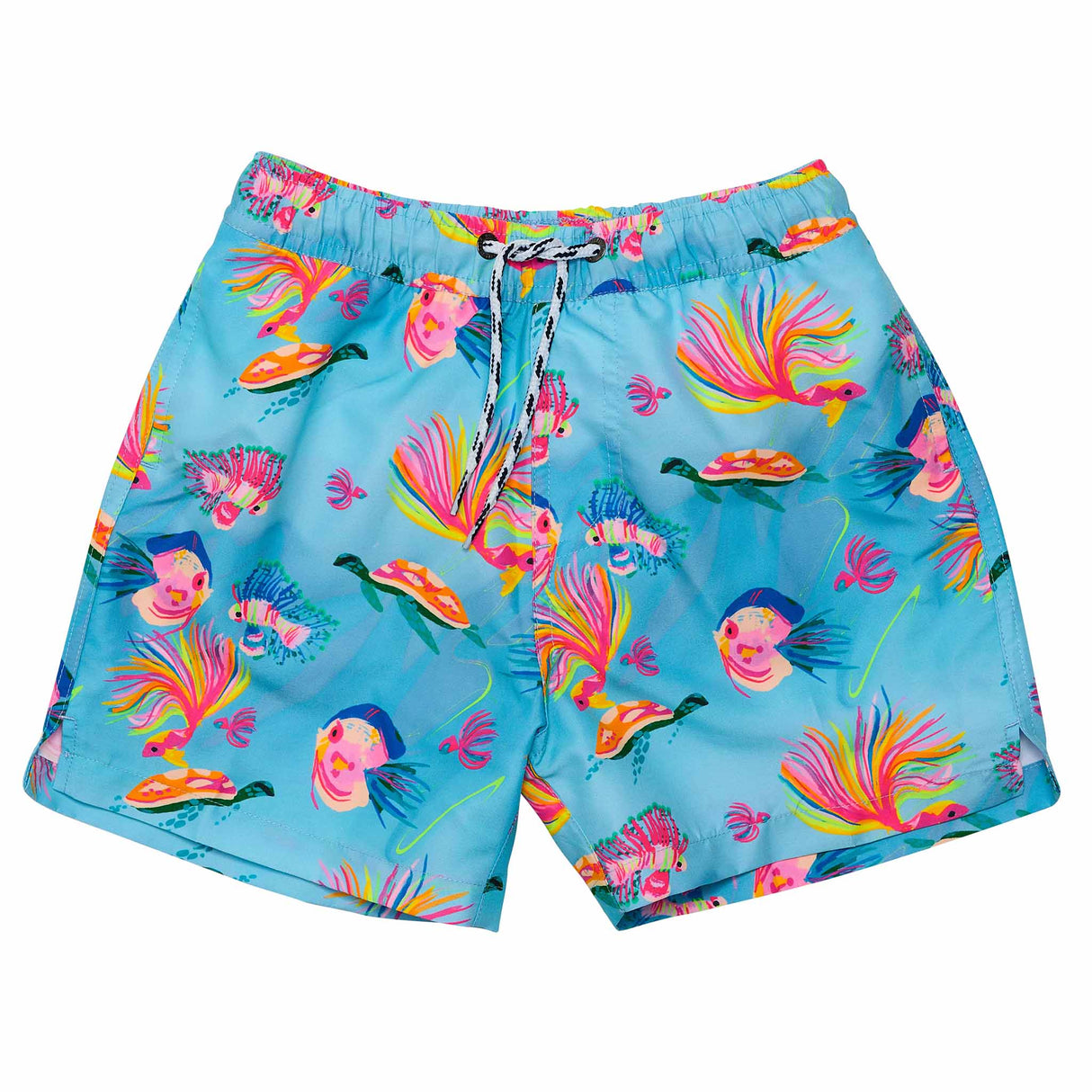 Kaleido Fish Sustainable Swim Short - HoneyBug 