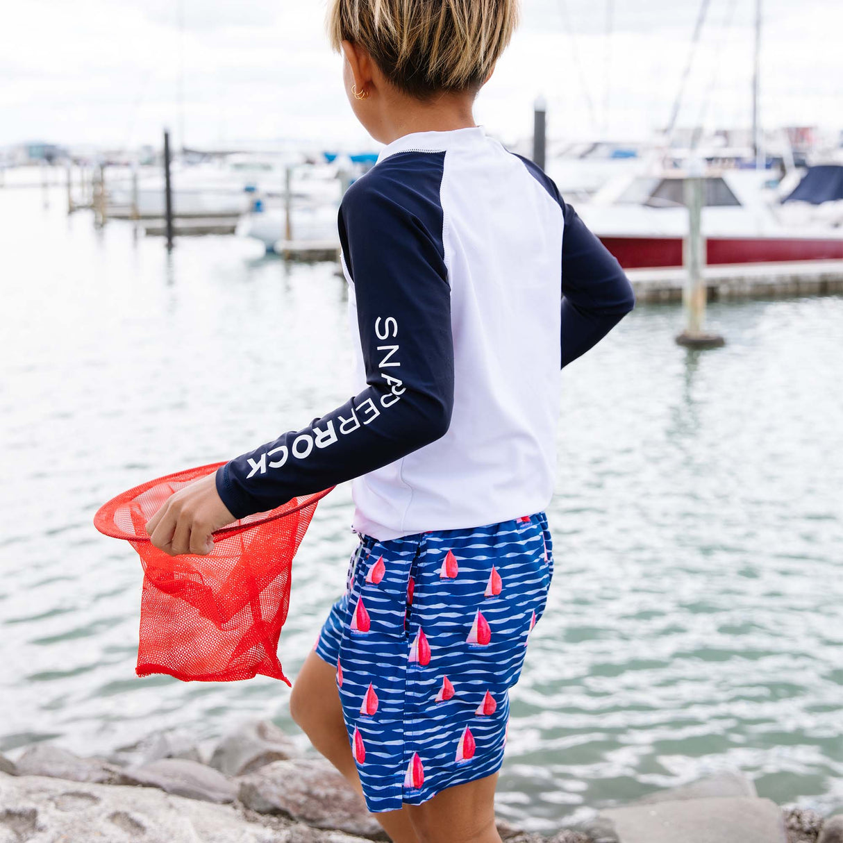Sailboat Rock Swim Short - HoneyBug 