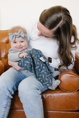 Navy Berry Muslin Burp Cloth - HoneyBug 