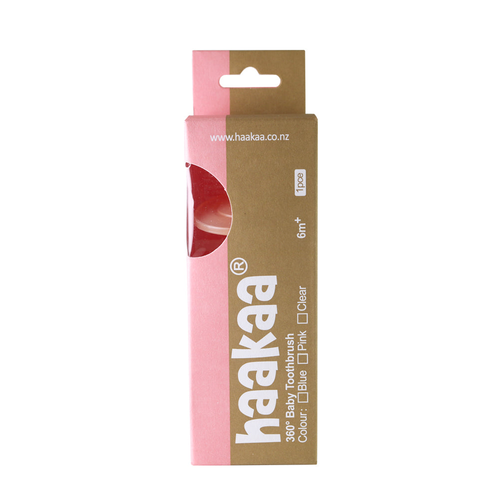 Haakaa 360° Silicone Toothbrush 1 pk - HoneyBug 