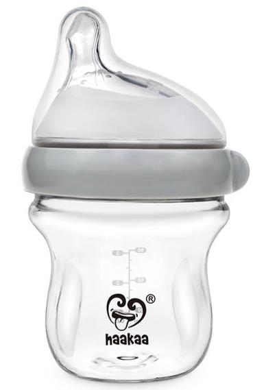 Haakaa Generation 3 Glass Baby Bottle 3 oz/90 ml, 1 PK - HoneyBug 