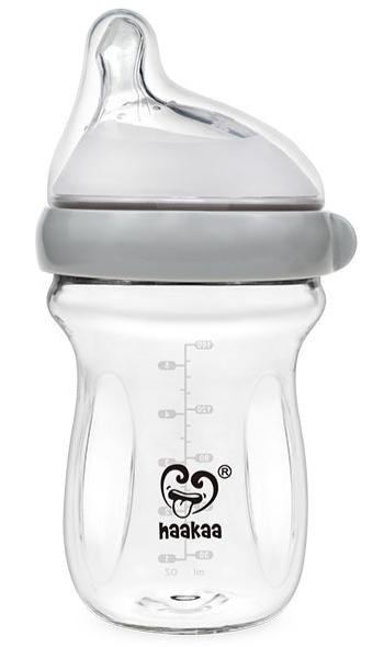 Haakaa Generation 3 Glass Baby Bottle 6 oz/160 ml, 1 PK - HoneyBug 