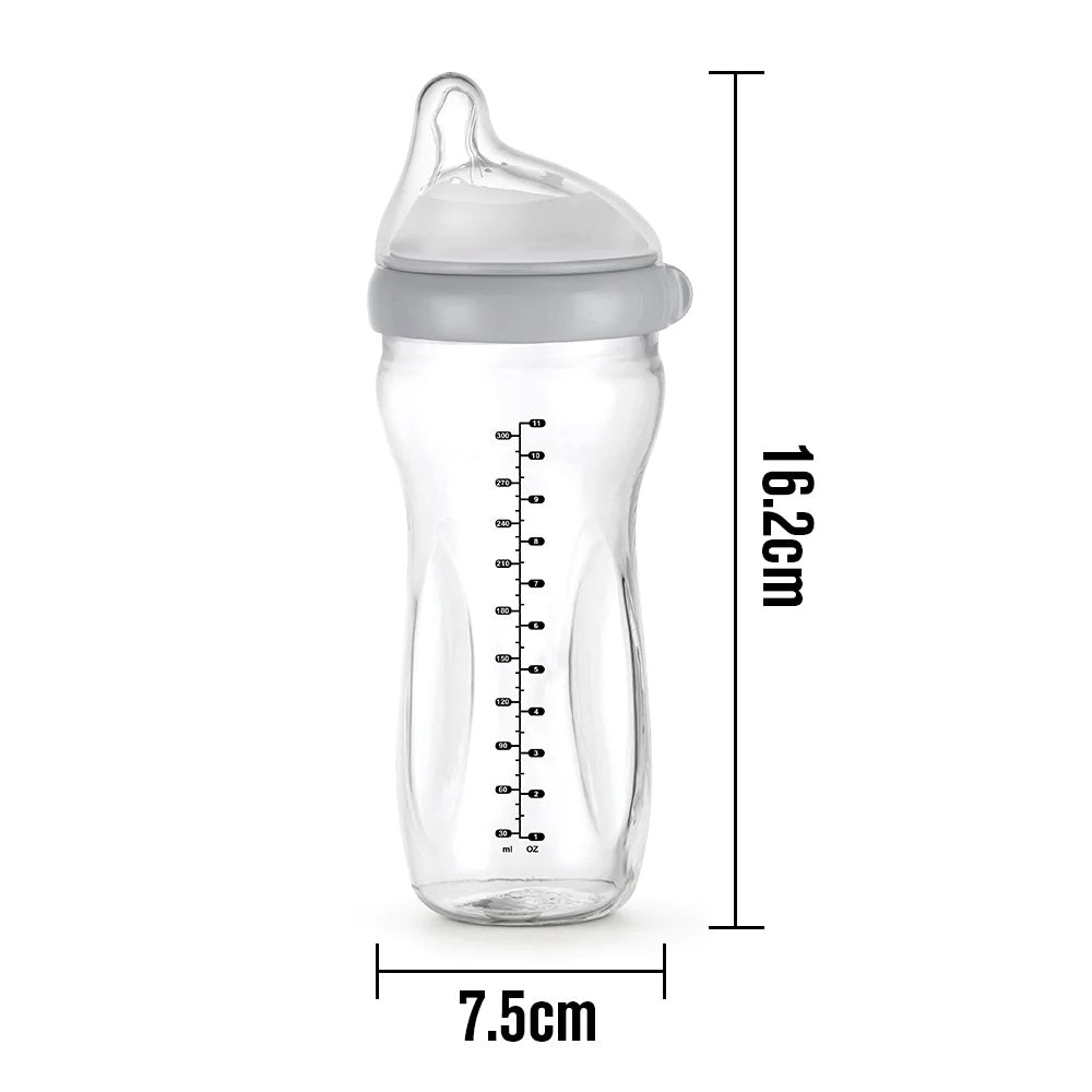 Haakaa Generation 3 Glass Baby Bottle 10 oz/300 ml, 1 PK - HoneyBug 
