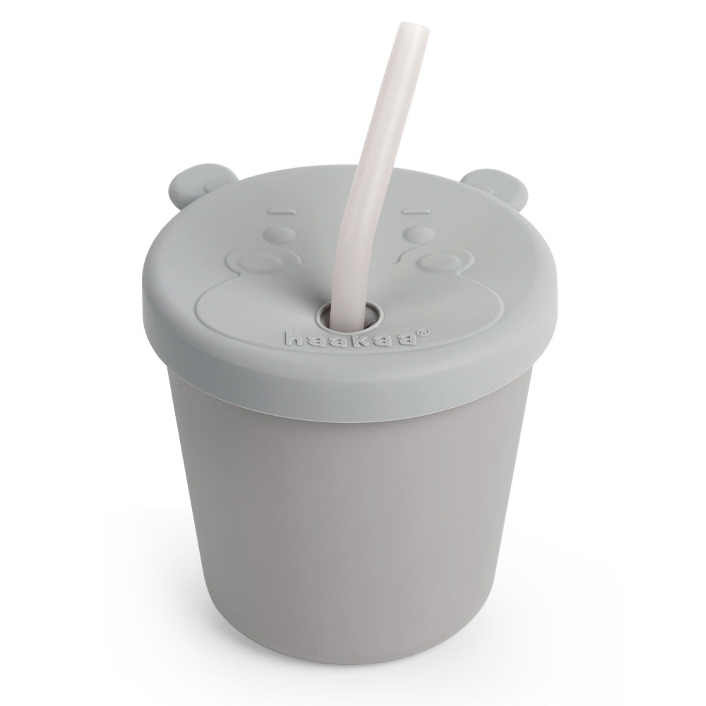 Haakaa Jolly Hippo Silicone Sippy Cup 1 pk - HoneyBug 