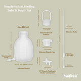 Haakaa Supplemental Feeding Tube & Pouch Set - HoneyBug 