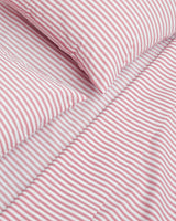 Luxe Premium Percale Bed Sheets in Antique Red Ticking - HoneyBug 