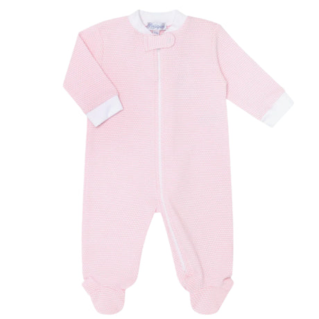 Pink Bubble Zipper Footie - HoneyBug 