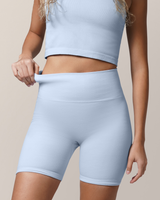 Sublime® Bamboo Maternity & Postpartum Bike Short | French Blue - HoneyBug 