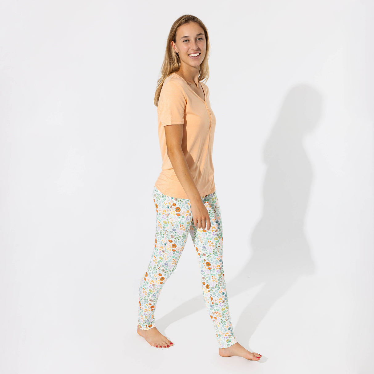 Summer Floral Bamboo Women's Pajama Set - HoneyBug 