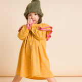 Toddler Flutter Sleeves Dress with Lace Trim | Charlotte Provence Meadow - HoneyBug 