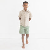 Pull On Straight Shorts | Sage Green - HoneyBug 