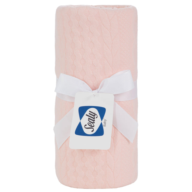 Sealy Baby Knit Blanket - Apricot Rose - HoneyBug 