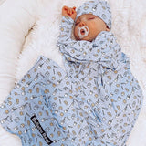 Bamboo Swaddle & Beanie Set - HoneyBug 