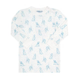 Blue Puppy Love Print Pajamas